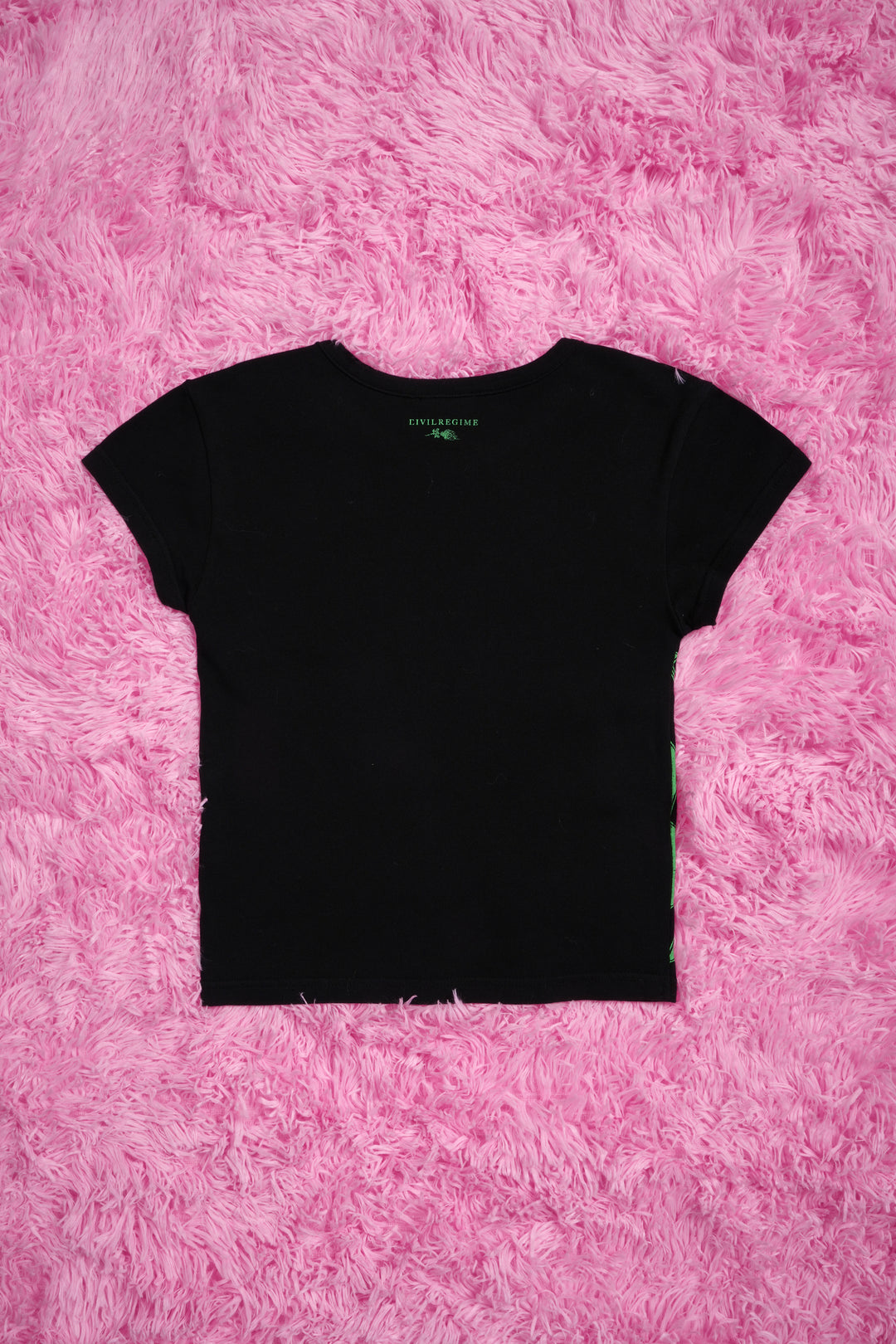 Corrupted Baby Tee in Black