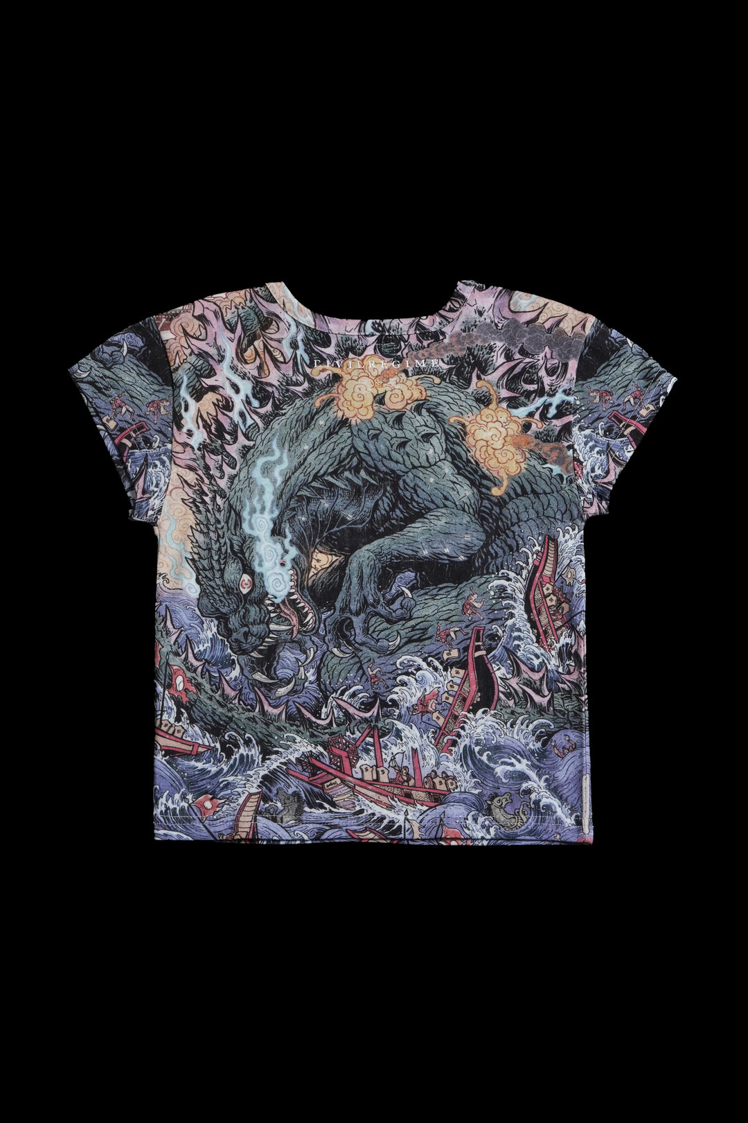 I Heart Godzilla Baby Tee in Godzilla Print