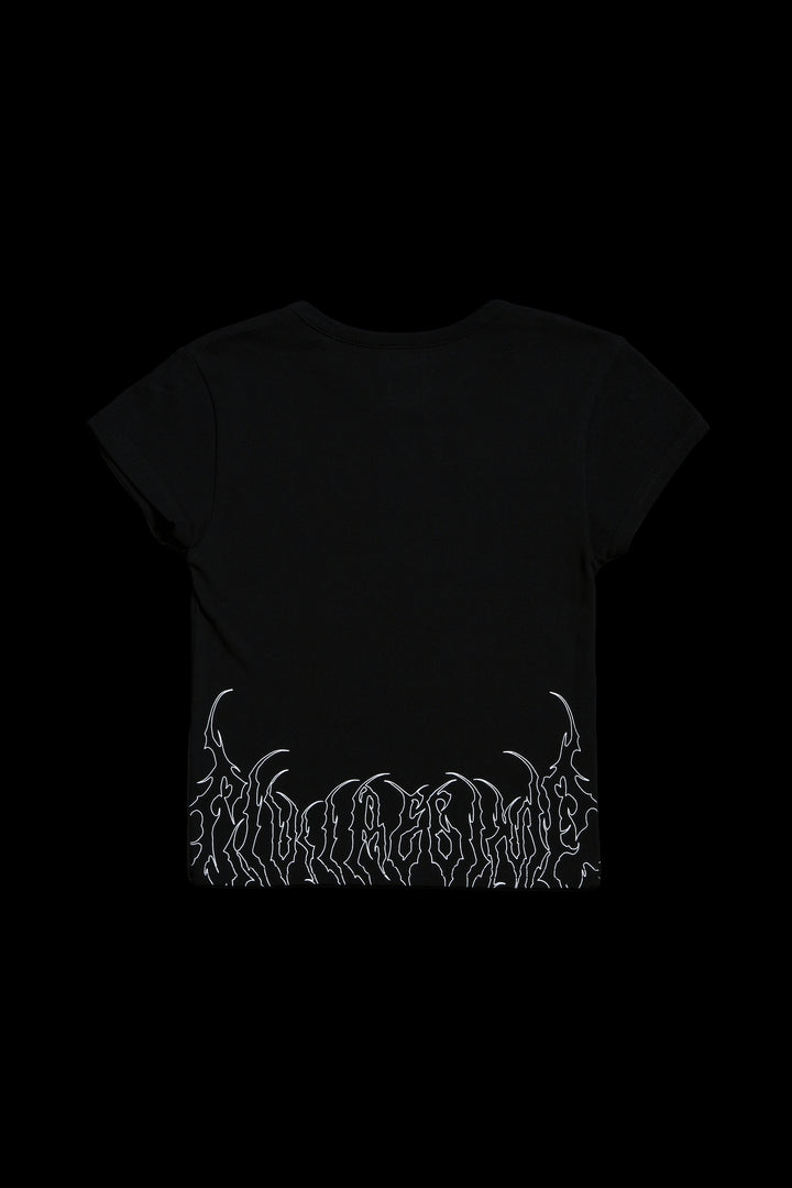 Obsidian Takeover Baby Tee in Black