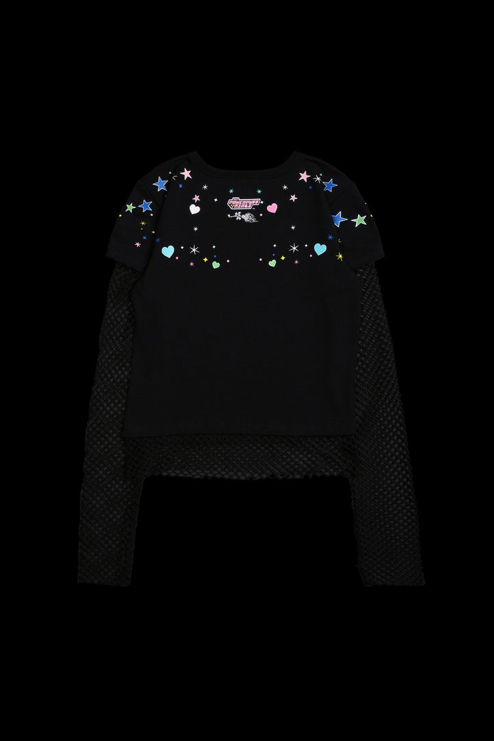 Rage Baby Hellveil Mesh Twofer in Black