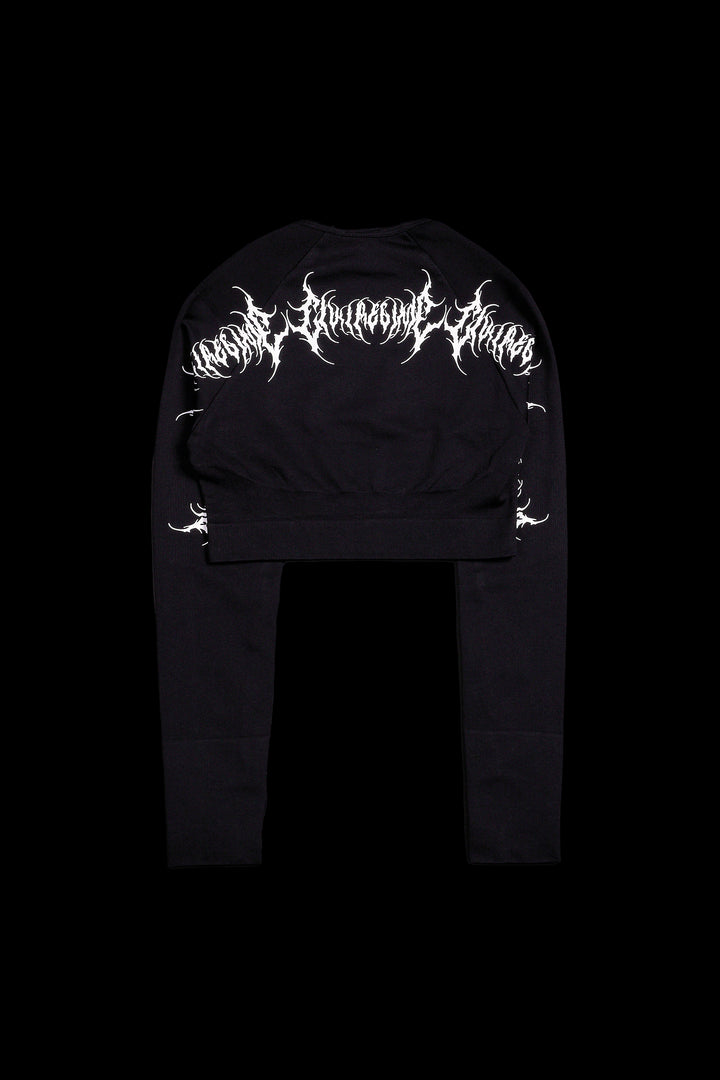 Rise Up Seamless L/S Top in Black