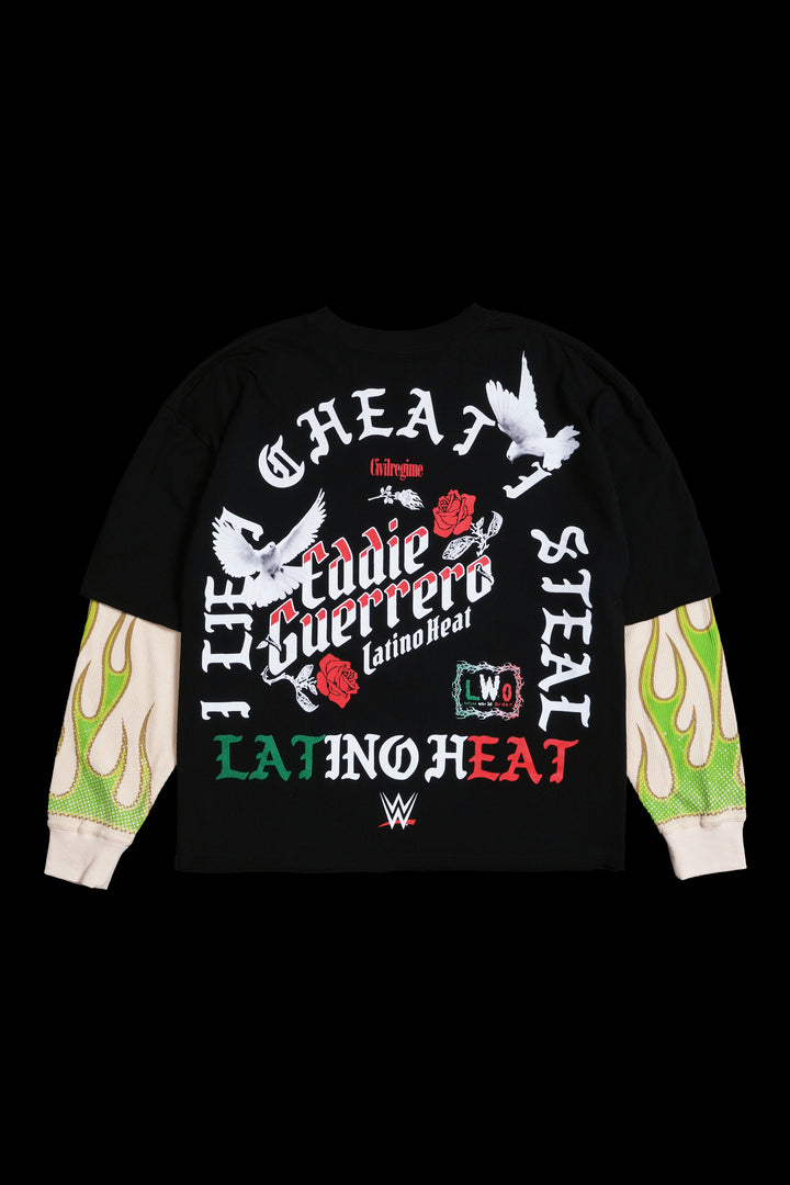 Viva La Raza Distressed Twofer in Black/Butter