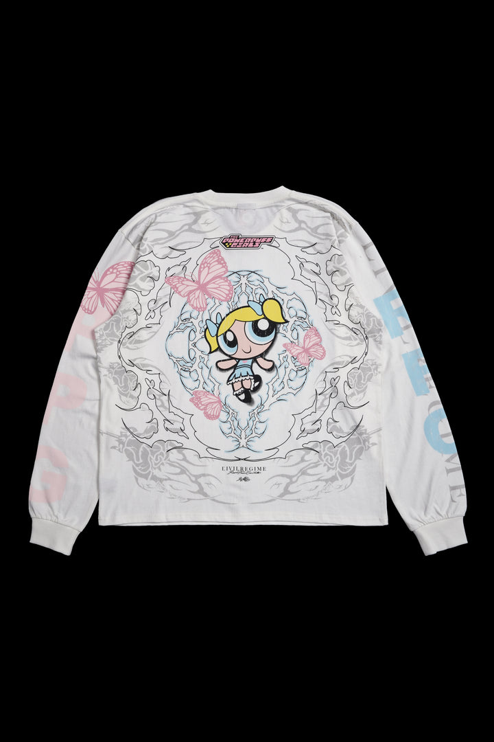 Bubbles Harmony Midnight L/S Tee in White