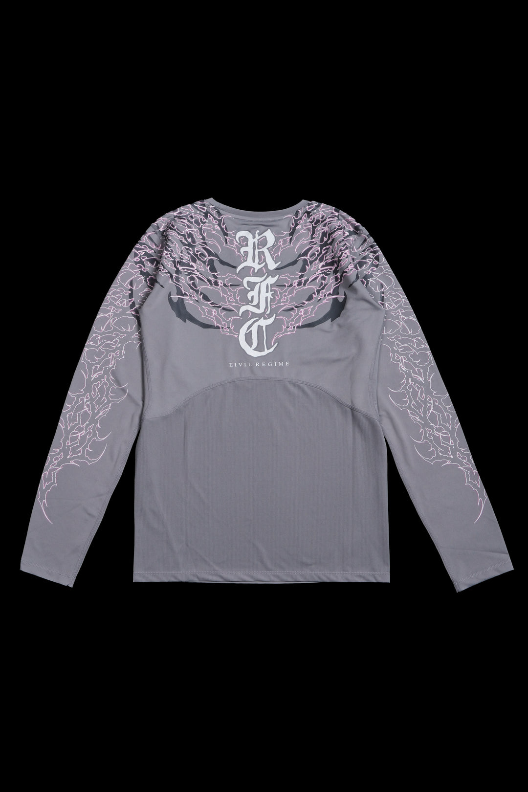 Riot Flex Scoop L/S Compression Tee in Ash Gray