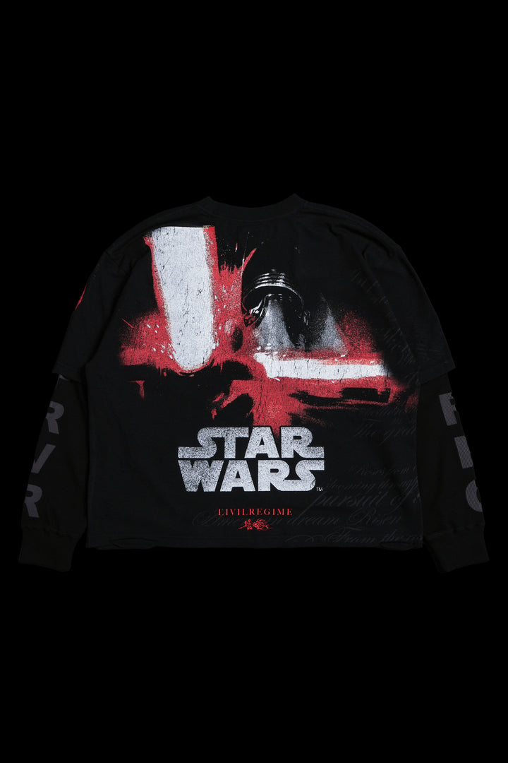 Kylo's Force Distressed Twofer in Black/Black