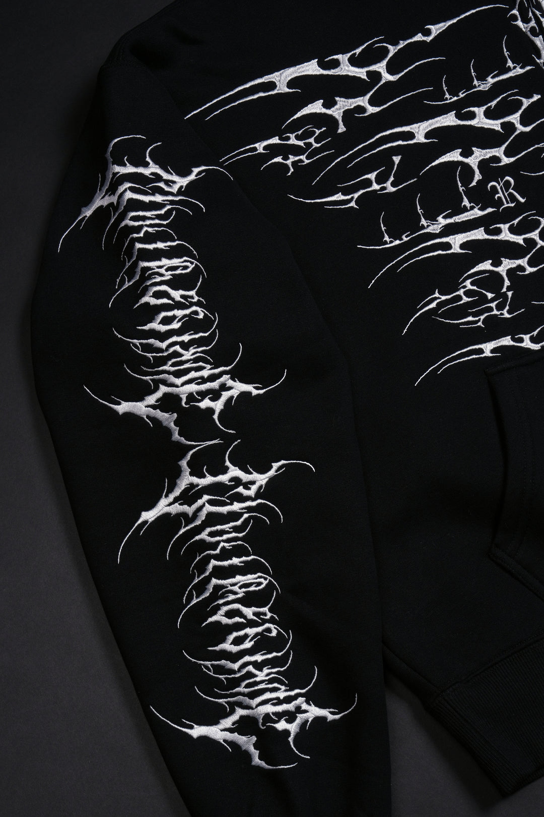 Chaos Regime Zip Up Hoodie in Black
