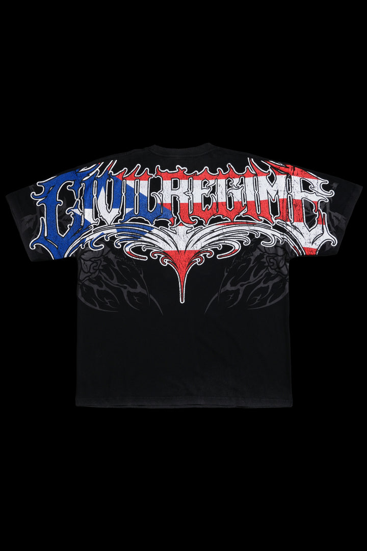 RFC Puerto Rico American Classic Oversized Tee in Vintage Black