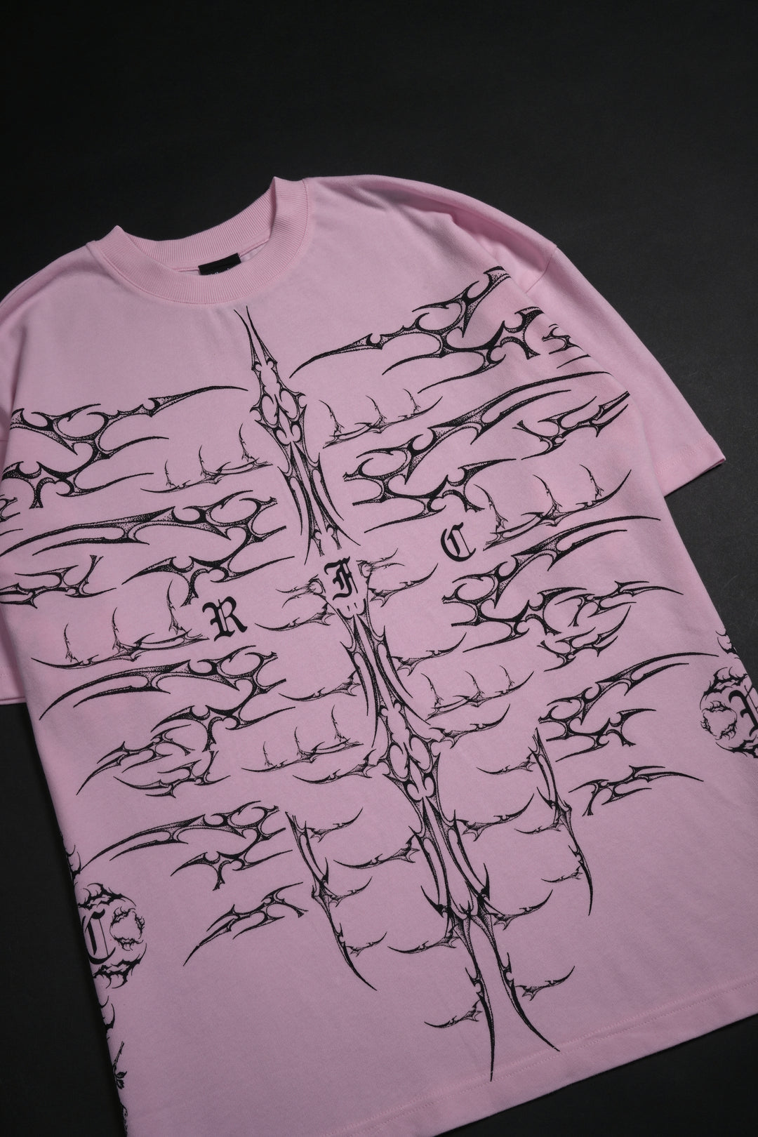 Chaos Regime American Classic Oversized Tee in Baby Pink