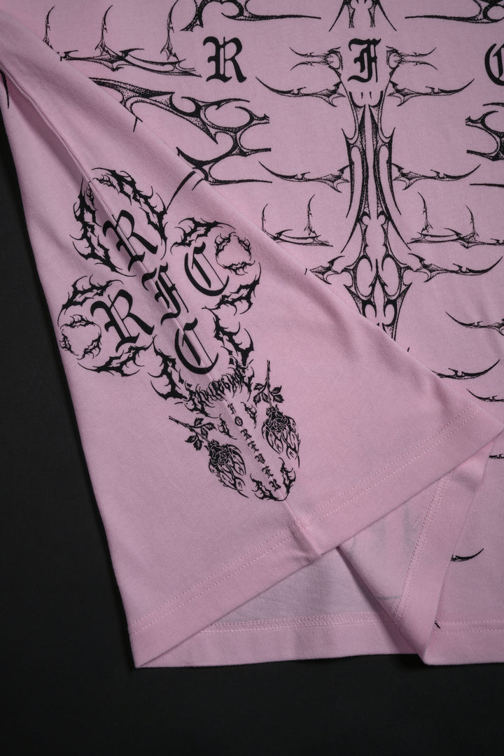 Chaos Regime American Classic Oversized Tee in Baby Pink