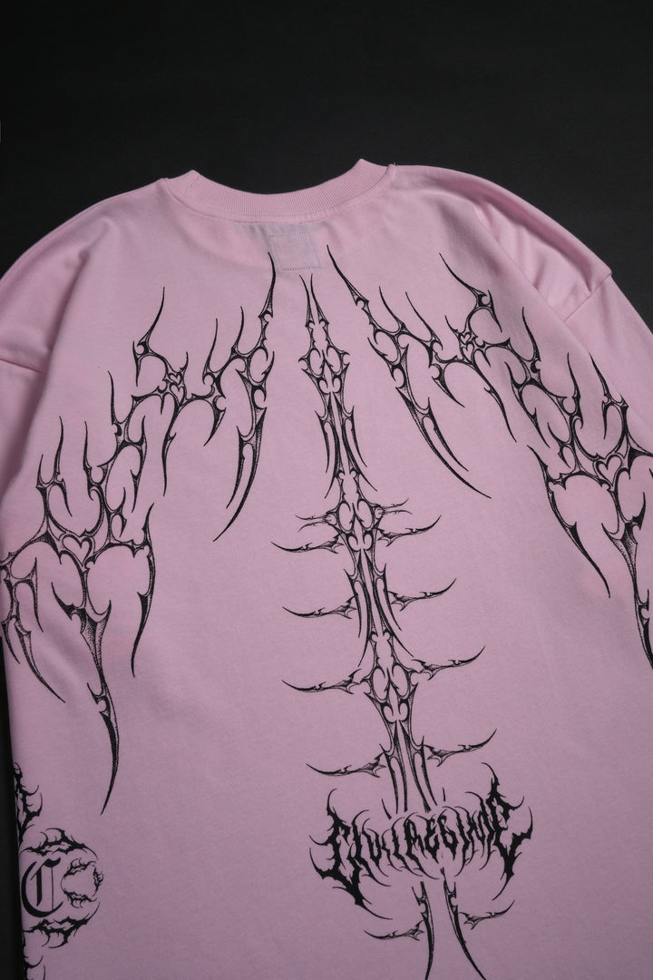 Chaos Regime American Classic Oversized Tee in Baby Pink