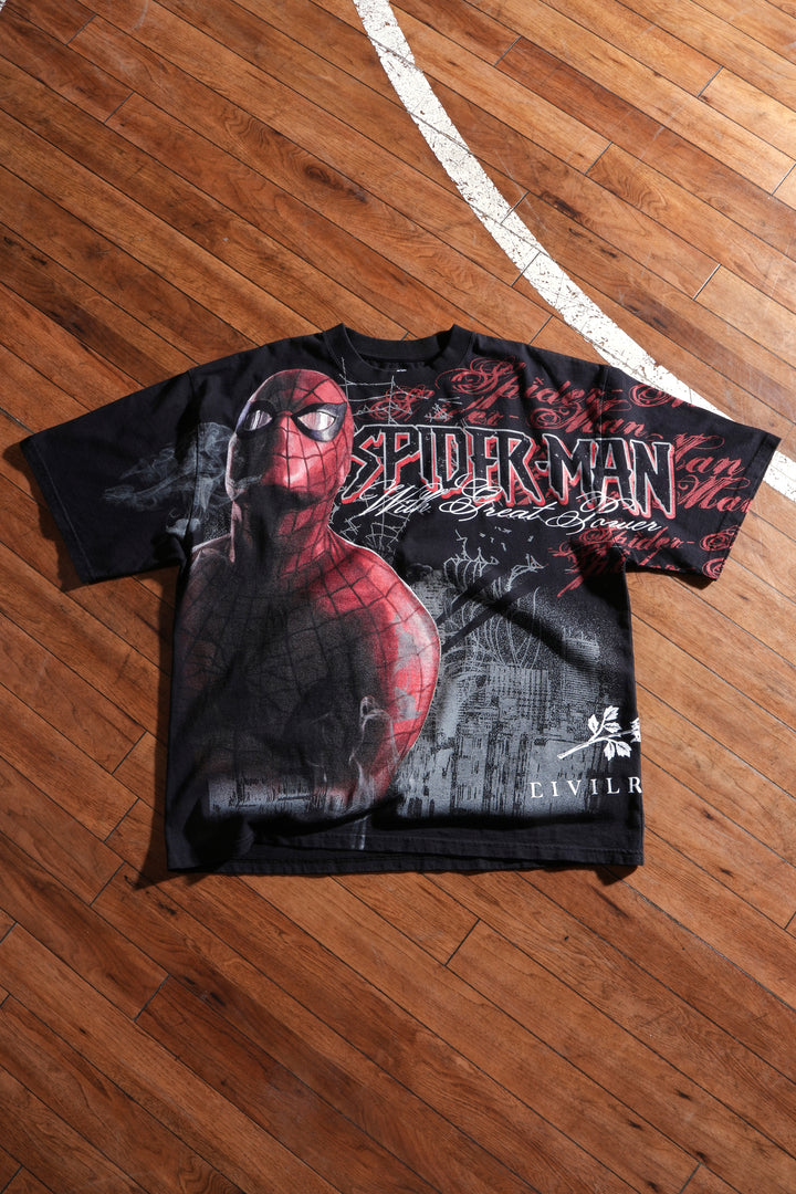 With Great Power American Classic Oversized Tee in Black