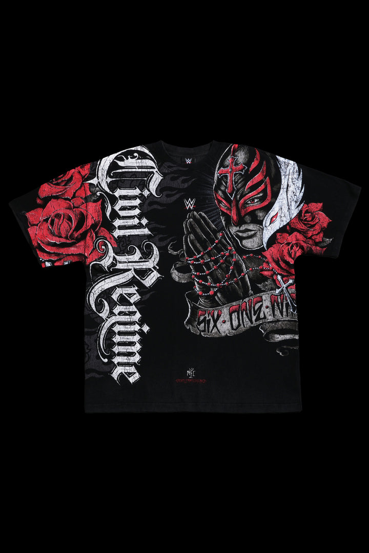 Raza Reza American Classic Oversized Tee in Vintage Black