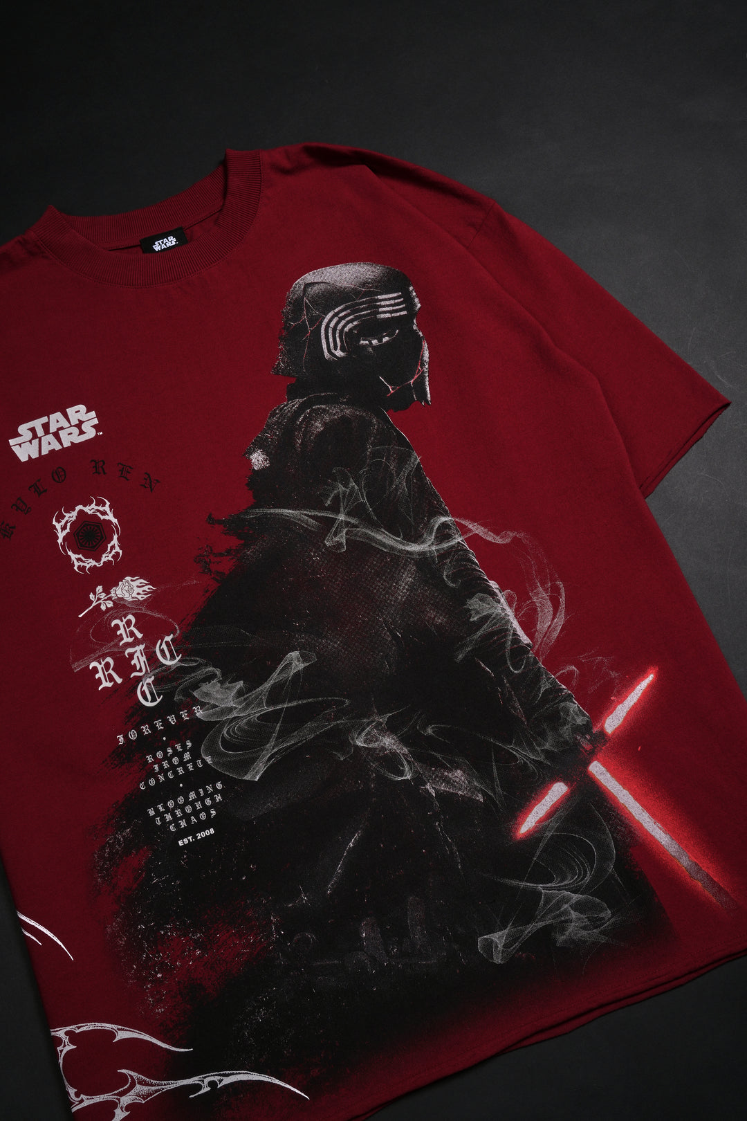 Fire In My Veins Dungeon Tee in Cherry Red
