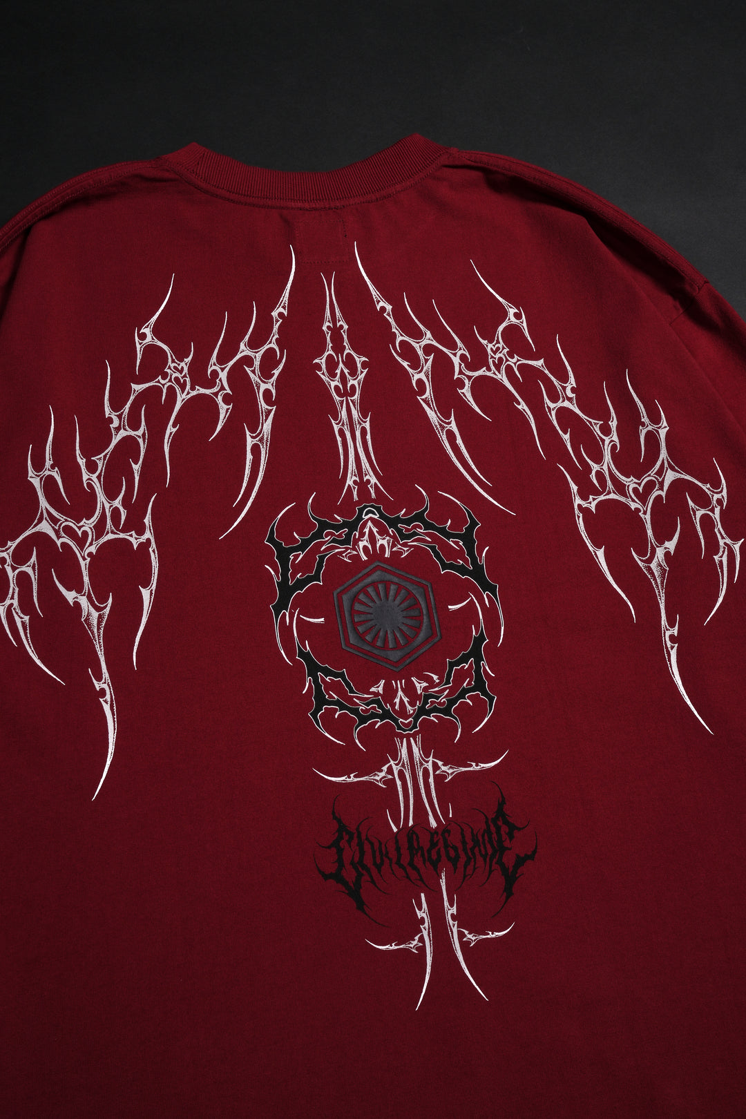 Fire In My Veins Dungeon Tee in Cherry Red