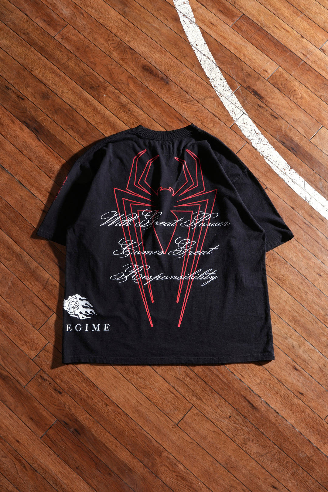 With Great Power American Classic Oversized Tee in Black