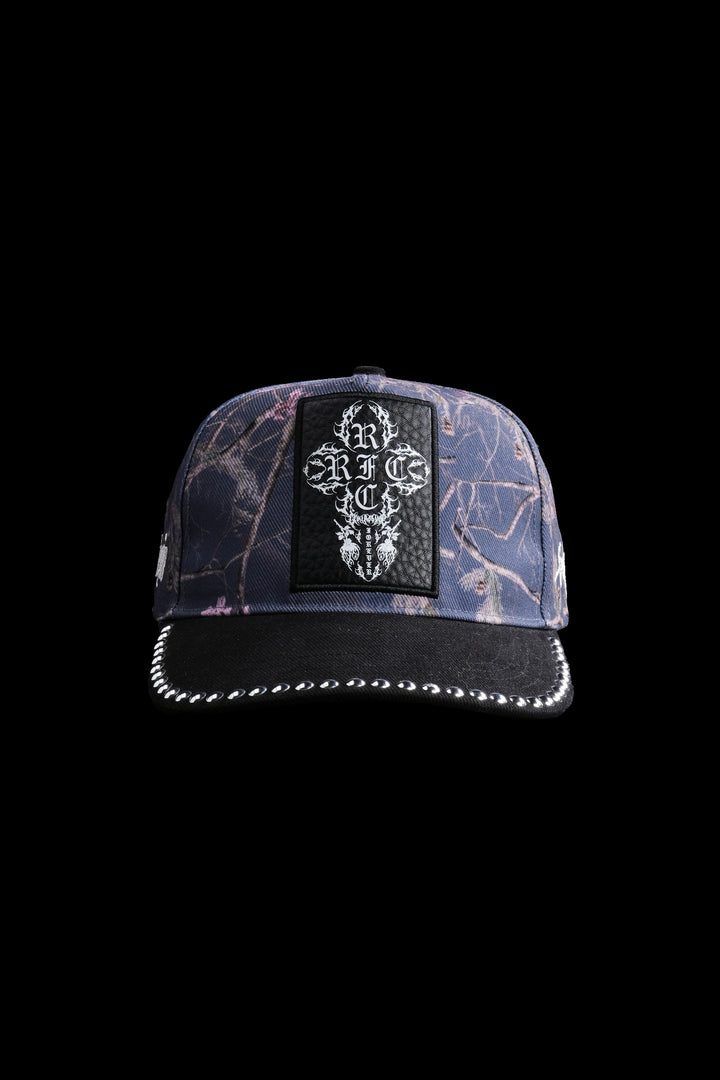 Studded RFC 5 Panel Snapback Hat in Bankai Camo/Black
