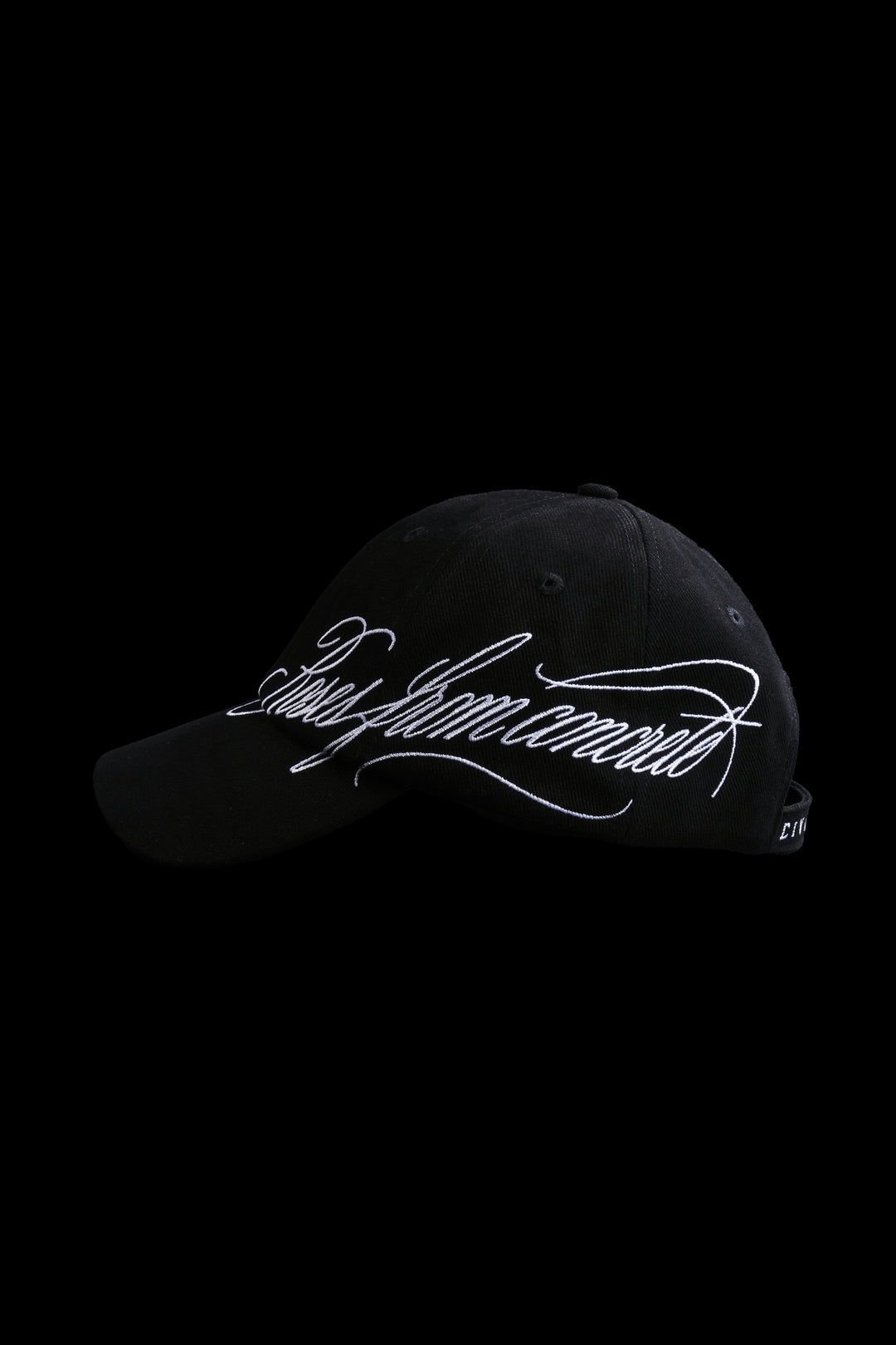 Roses Script Dad Hat in Black