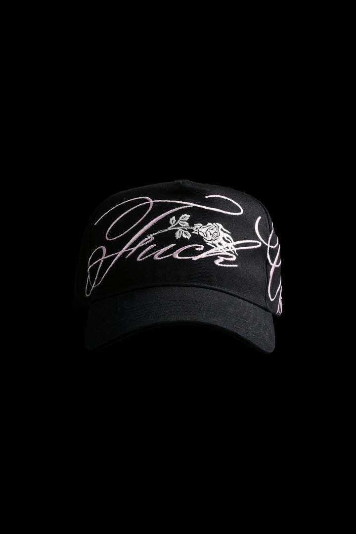 F*ck Off 5 Panel Strapback Hat in Black