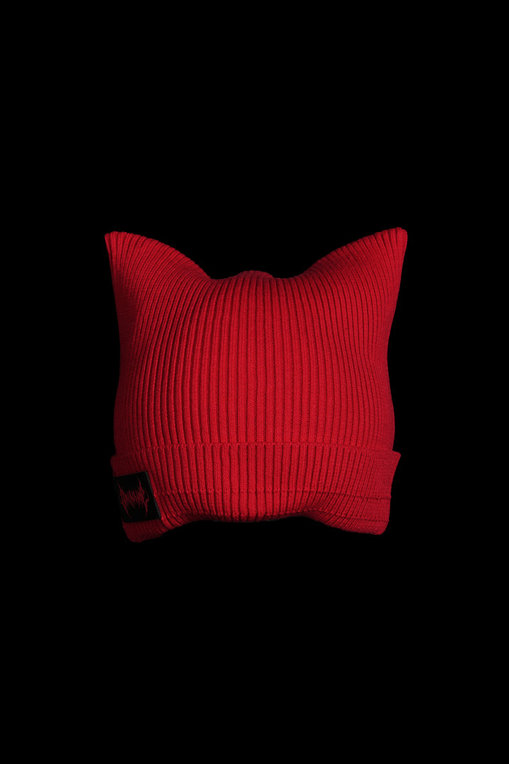 Hellbound Horns Beanie in Red