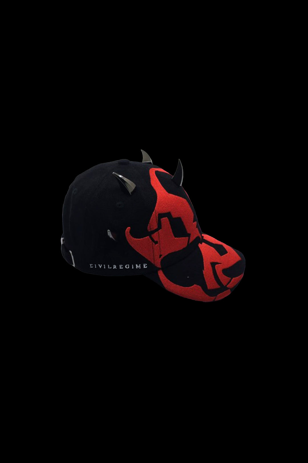 Darth Order 5 Panel Snapback Hat in Black/Red