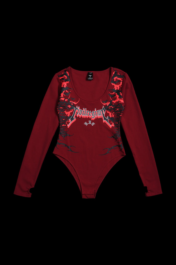 Scarlet Thorne Pookie L/S Bodysuit in Radiant Red