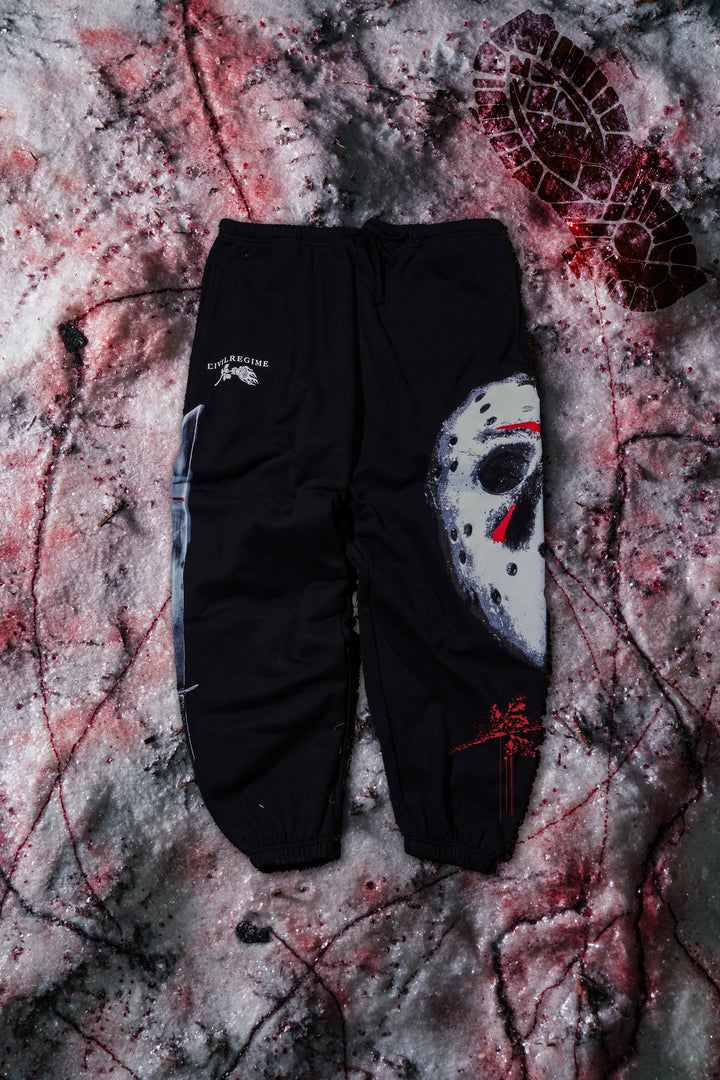 Crystal Lake Tales Lounger Sweat Pants in Black