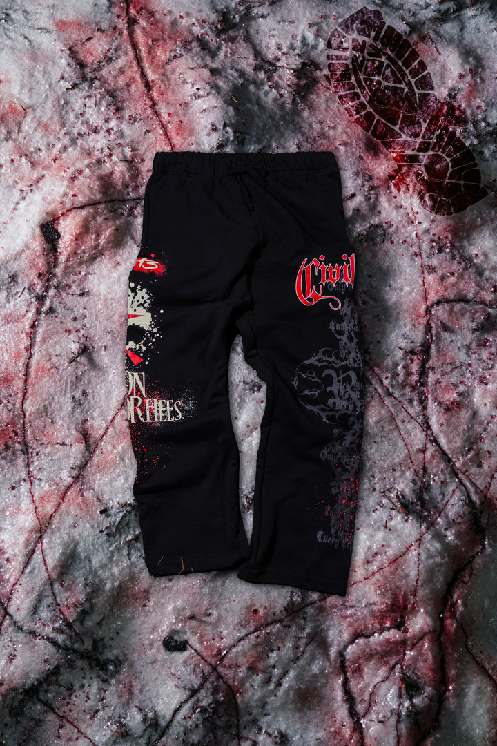 Eyes On The Scene Eternal Wide Leg Fleece Pants in Black