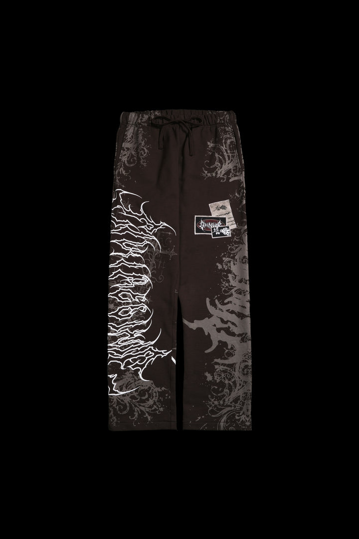 Love And War Eternal Wide Leg Fleece Pants in Fudge