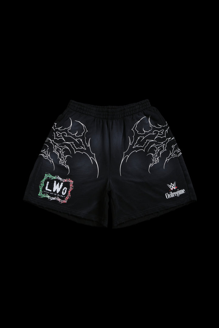 LWO x Civil Thorns Baggy Shorts in Spray Wash Black