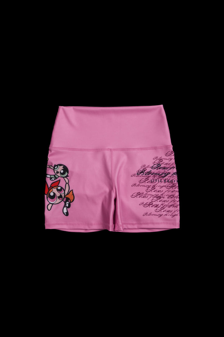 Bloom In Ruin Energy Bike Shorts in Sweet Pink