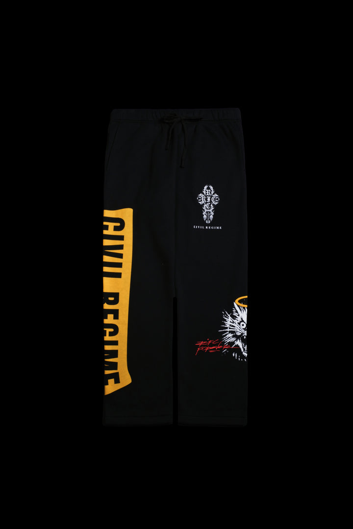 Hell Bent Eternal Wide Leg Cargo Pants in Black