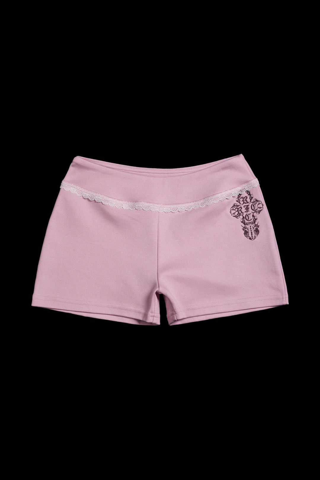 Roses Stamp Pookie V Shape Shorts in Baby Pink