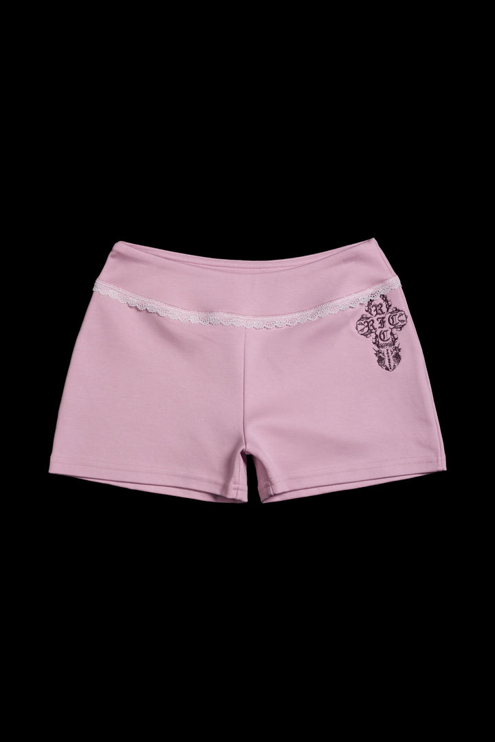 Roses Stamp Pookie V Shape Shorts in Baby Pink
