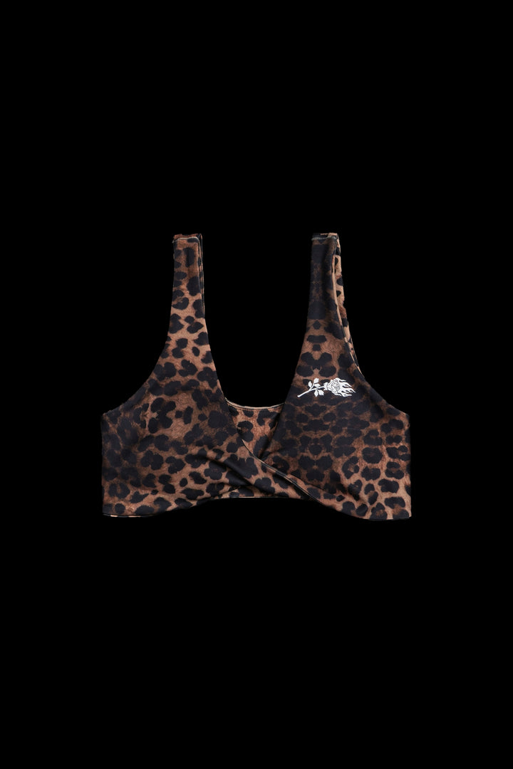 Leopard Twist Bra in Leopard