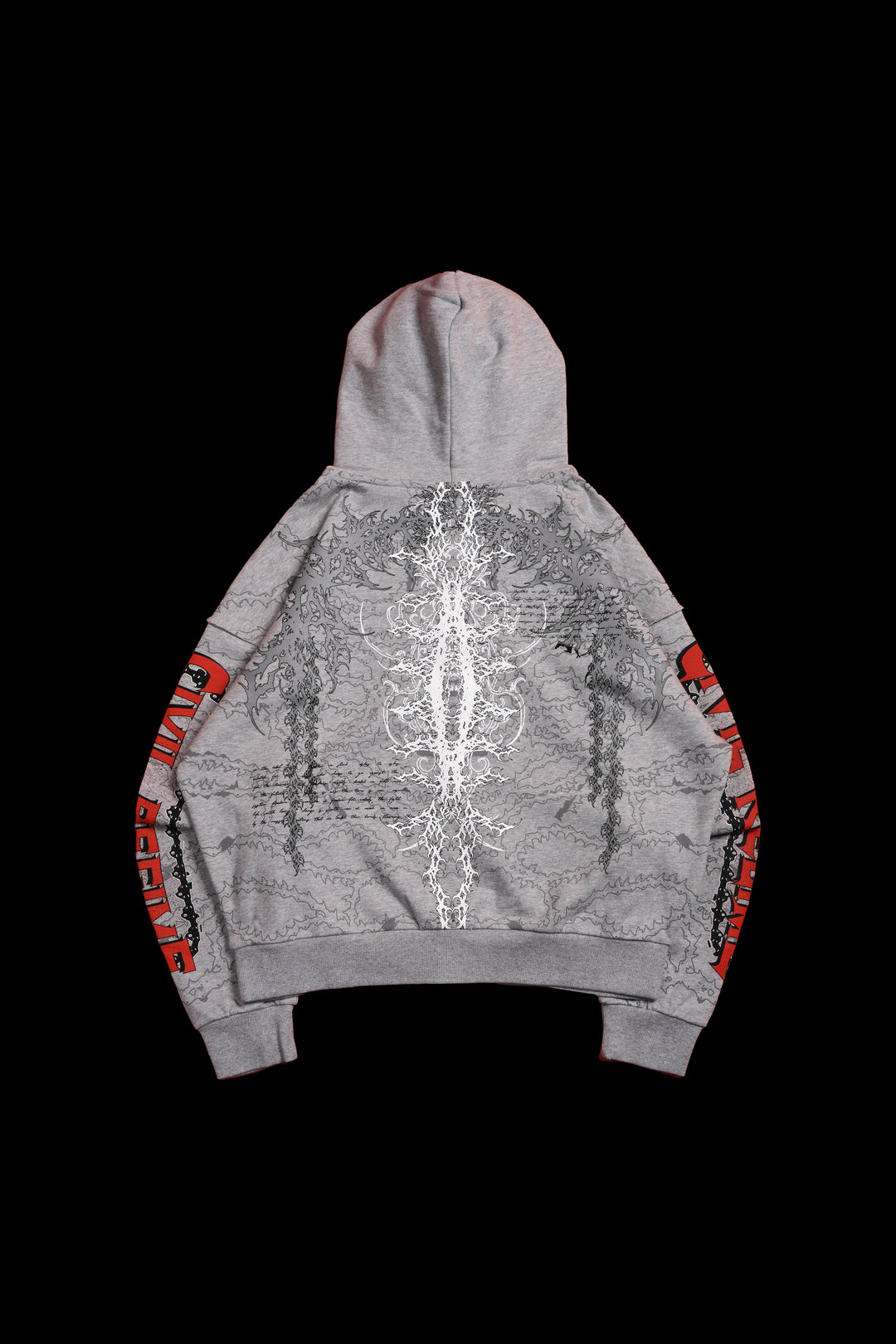 Chaos Is Policy Civil Zip Up Hoodie in Heather Gray