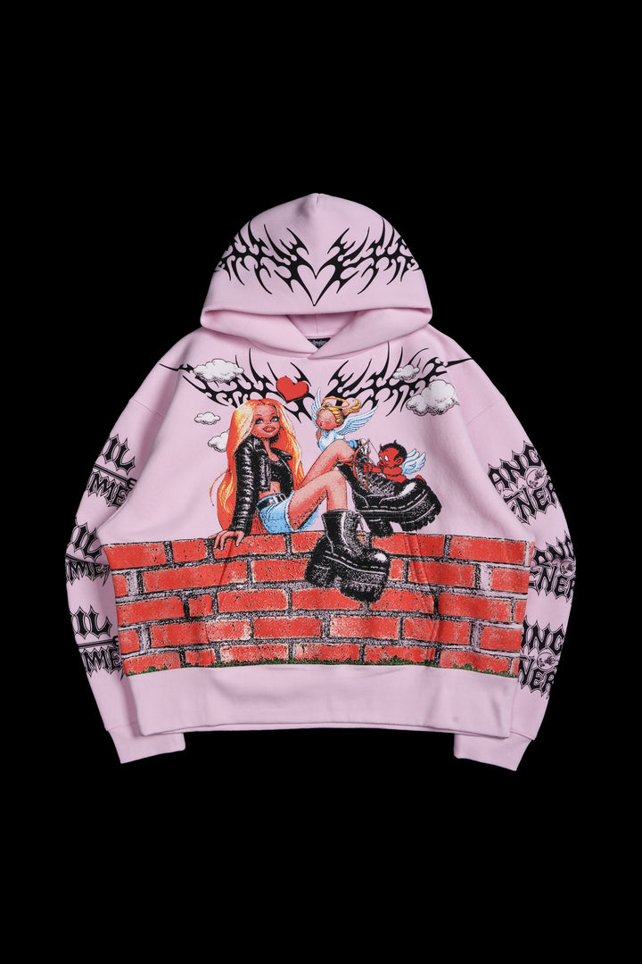 Angel Energy Forever Hoodie in Baby Pink