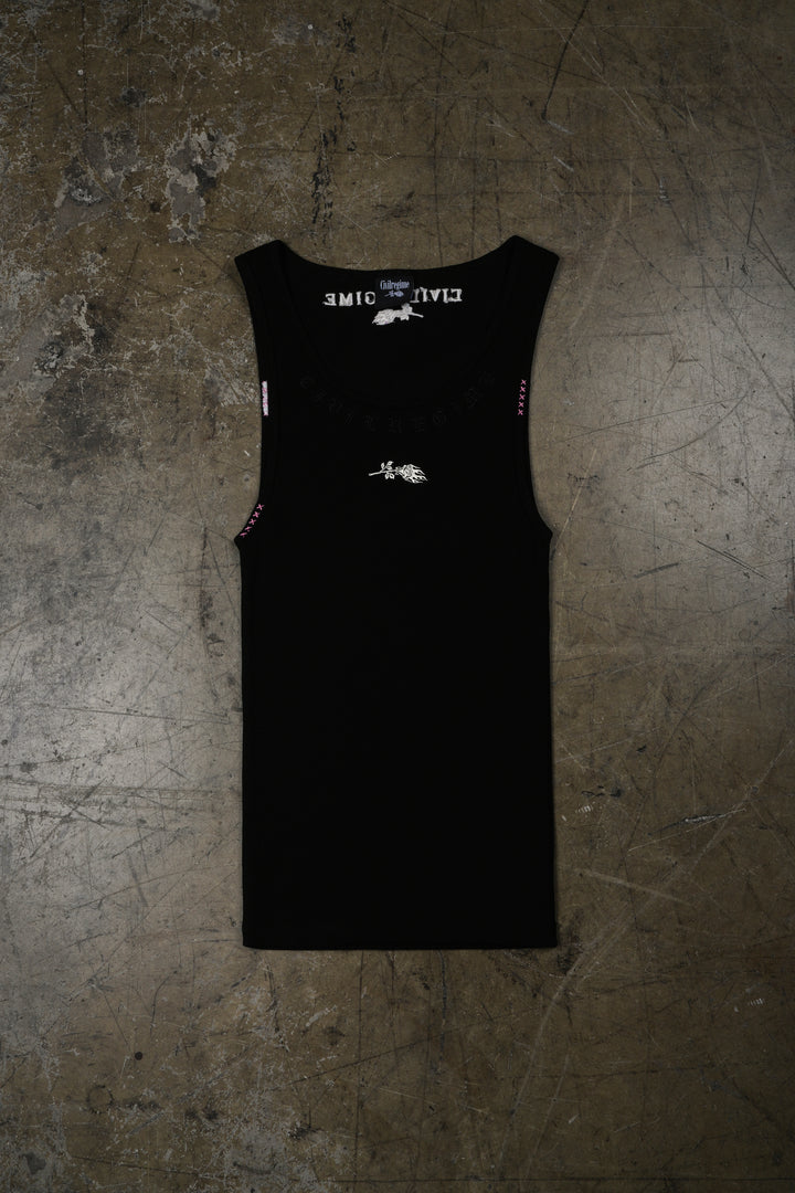 Civil Dispute Tank Top in Black