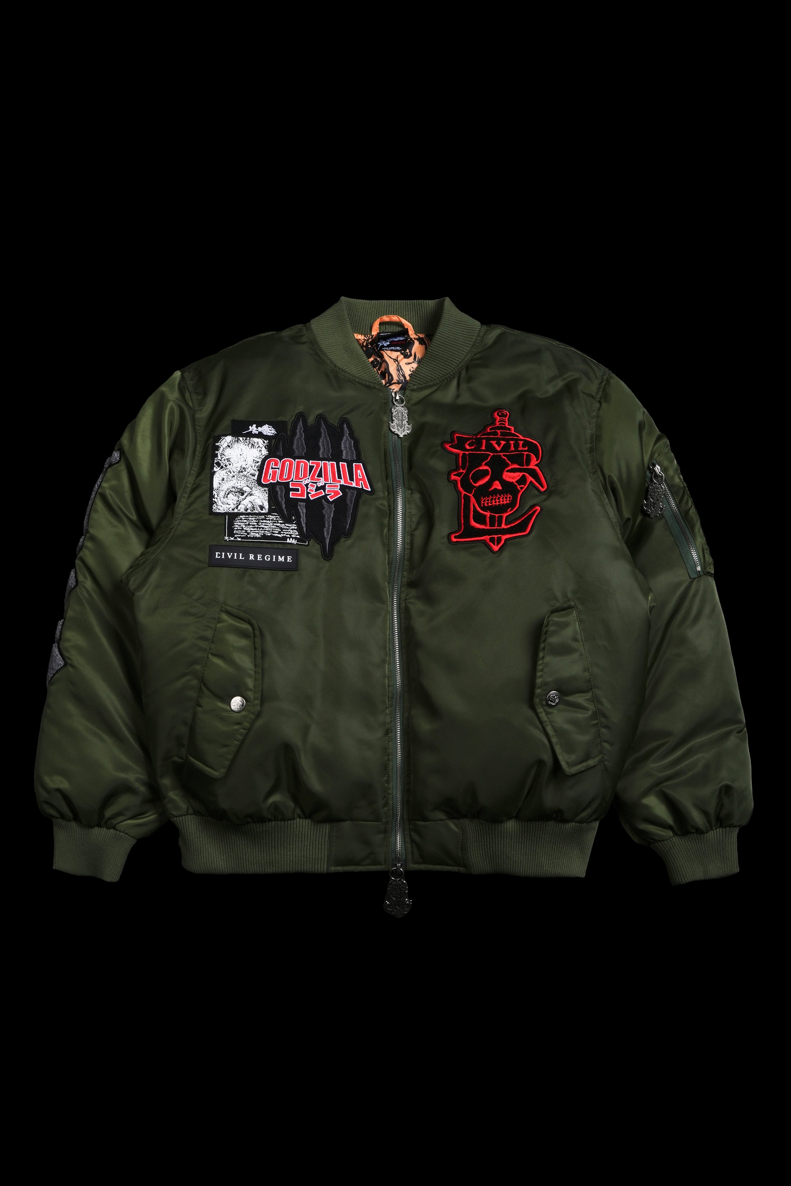 Zilla's Wrath Concrete Bomber Jacket in Cypress Green – Civil Regime