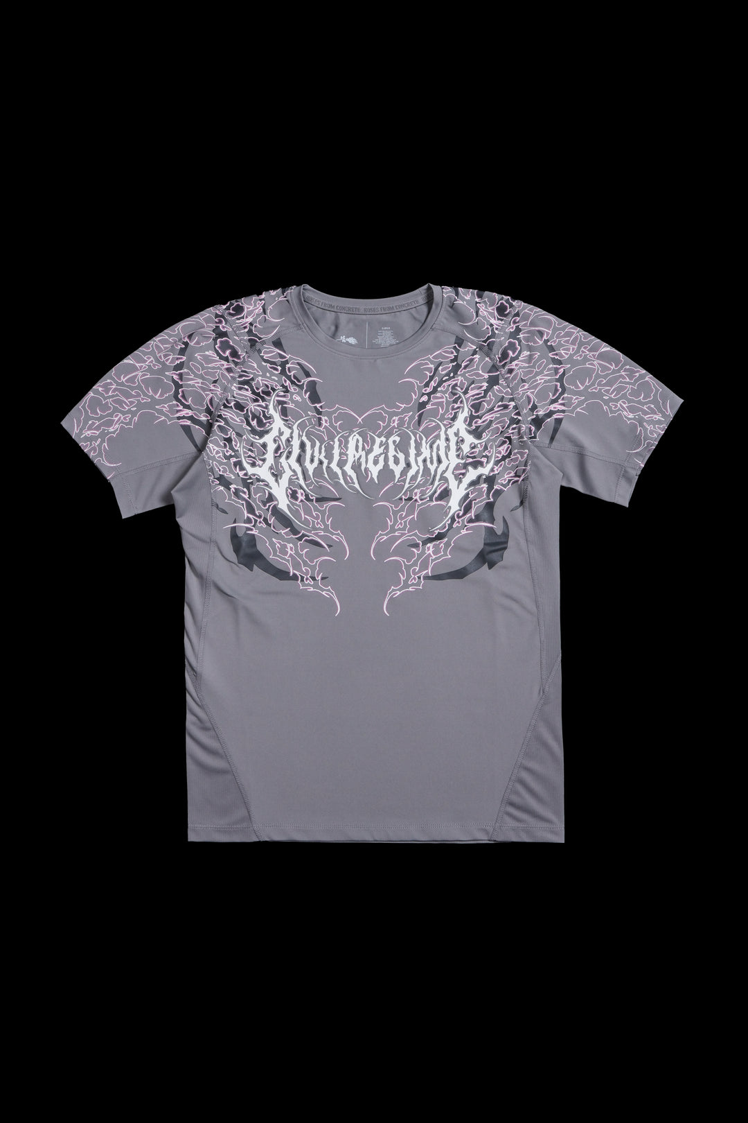 Asylum Flex Scoop S/S Compression Tee in Ash Gray
