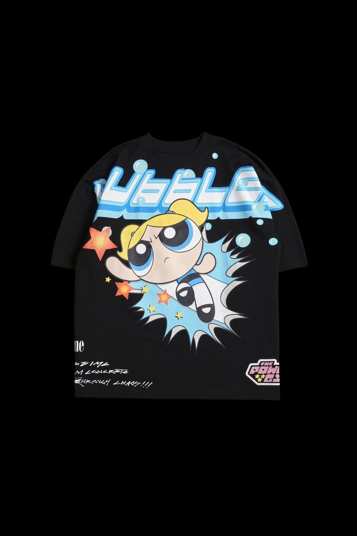 Bubble's Chaos 199X Oversized Tee in Black