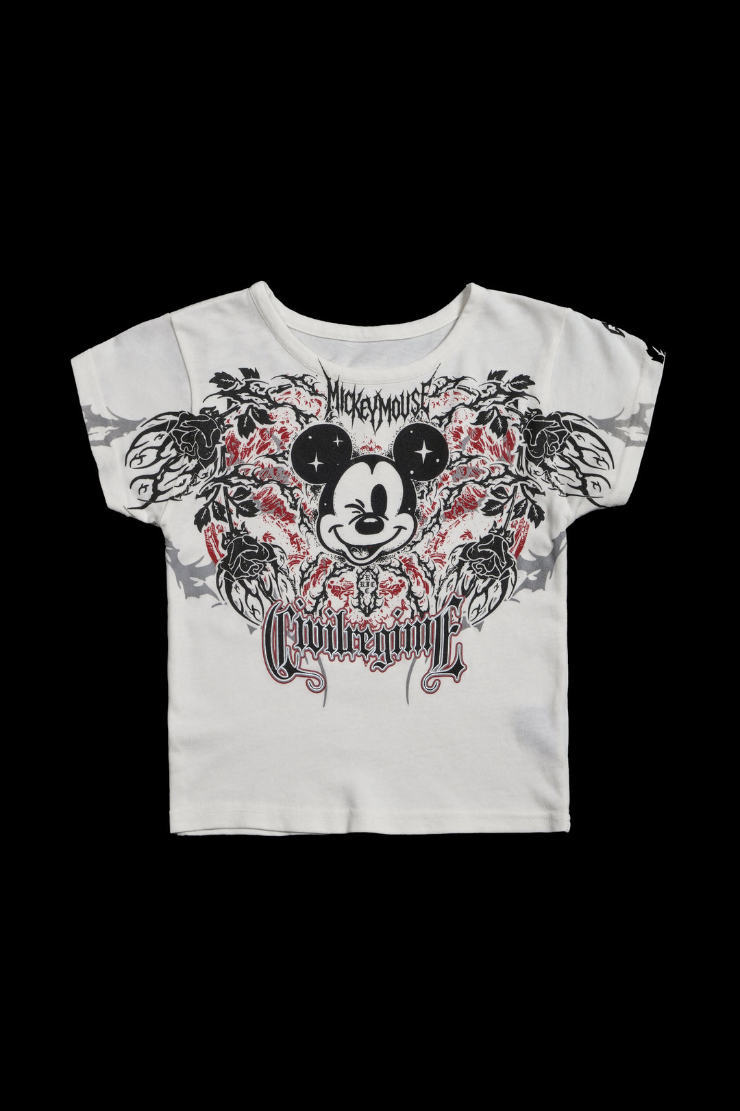 Metal Mickey Baby Tee in Butter
