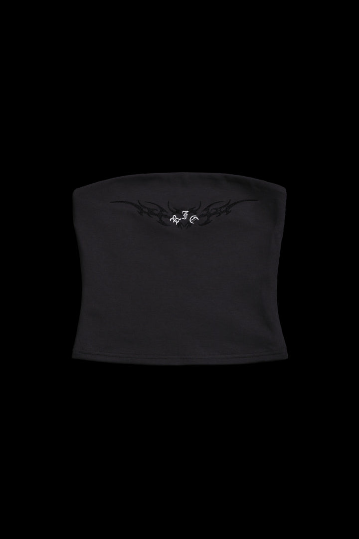 Roses Stamp Pookie Tube Top in Vintage Black