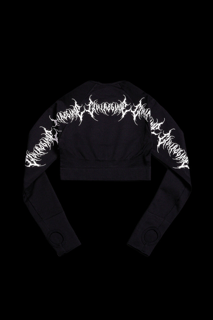 Rise Up Seamless L/S Top in Black