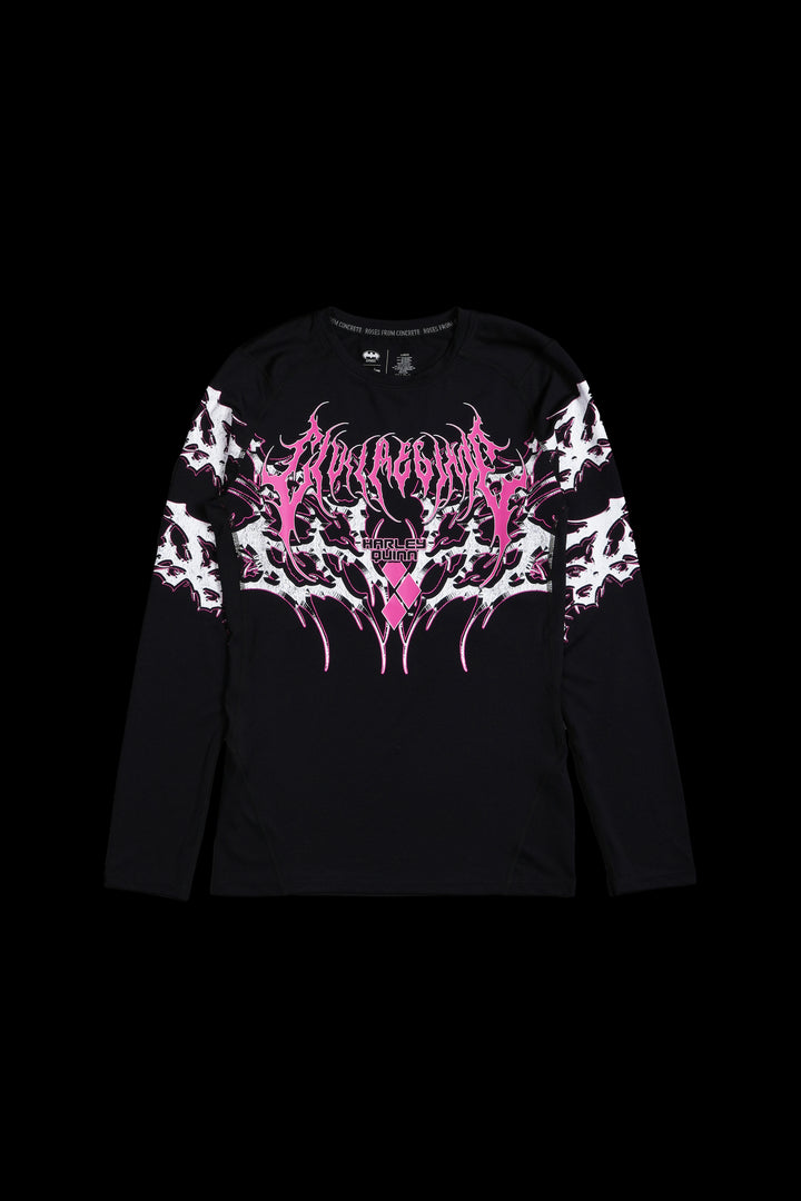Laugh Mode Flex Scoop L/S Compression Shirt in Black