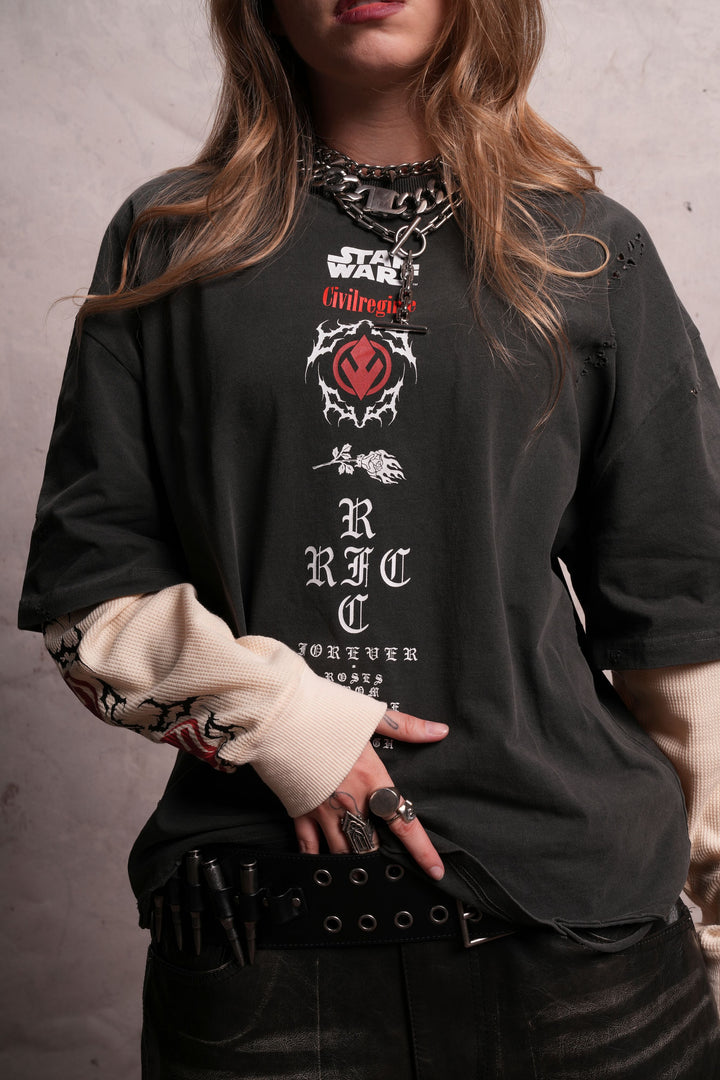 Malice Incarnate Twofer Thermal Sleeves in Vintage Ashes/Butter