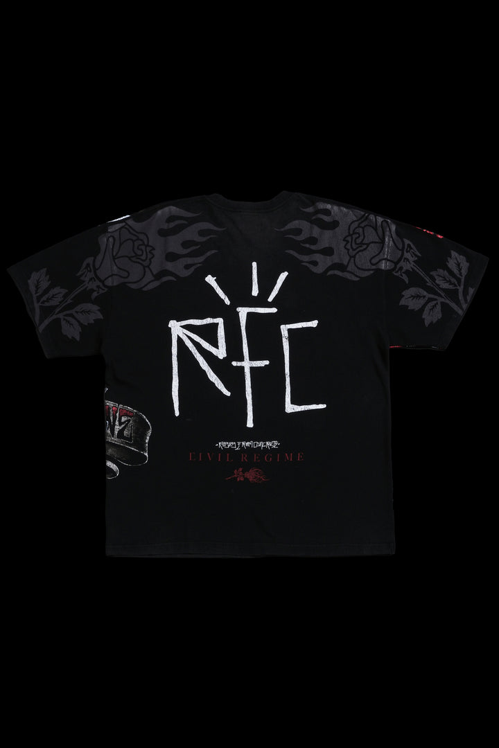 Raza Reza American Classic Oversized Tee in Vintage Black