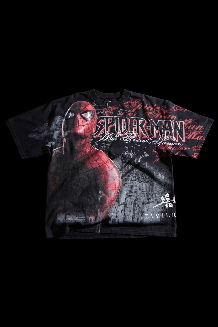 With Great Power American Classic Oversized Tee in Black