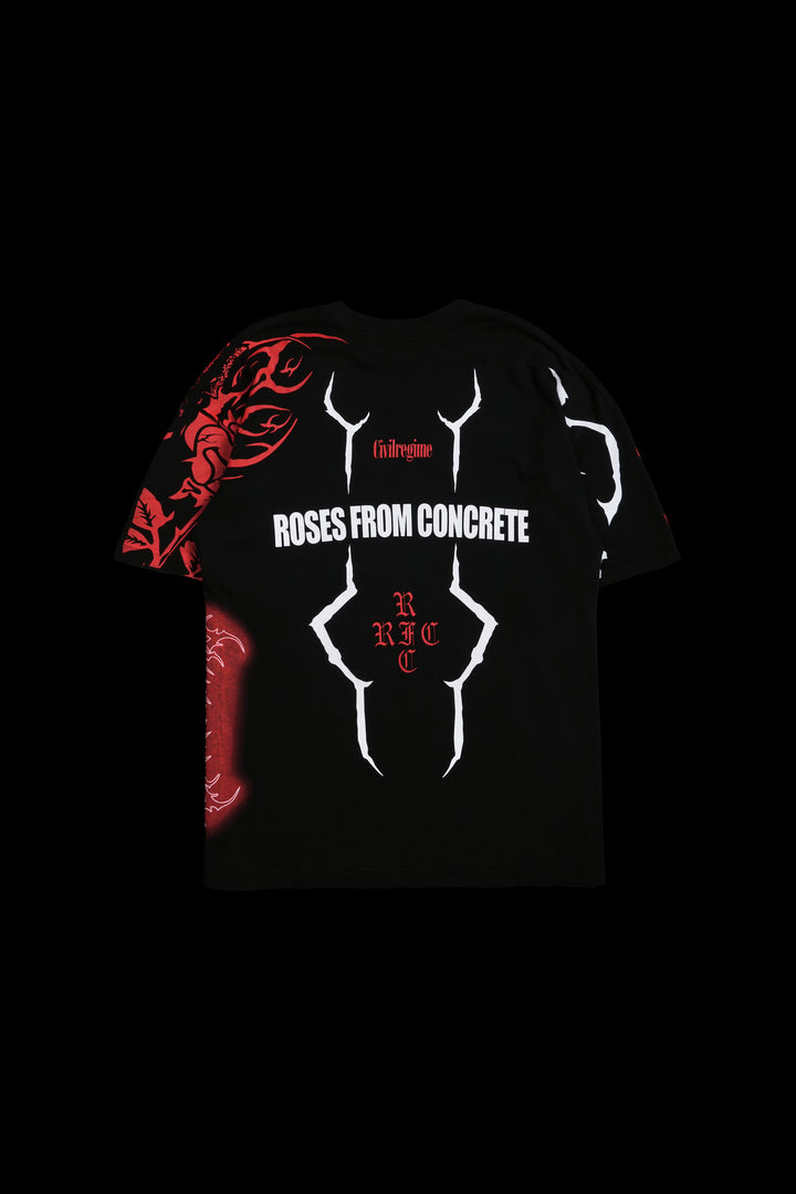 The Cursed Rose American Classic Oversized Tee in Black