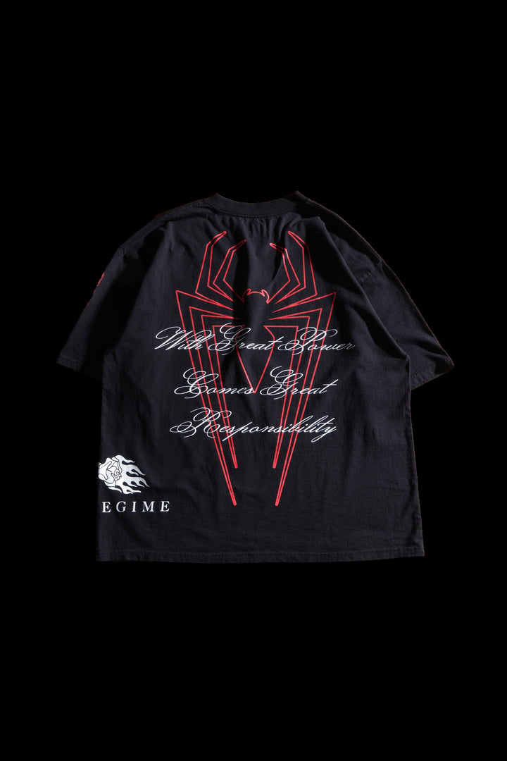With Great Power American Classic Oversized Tee in Black