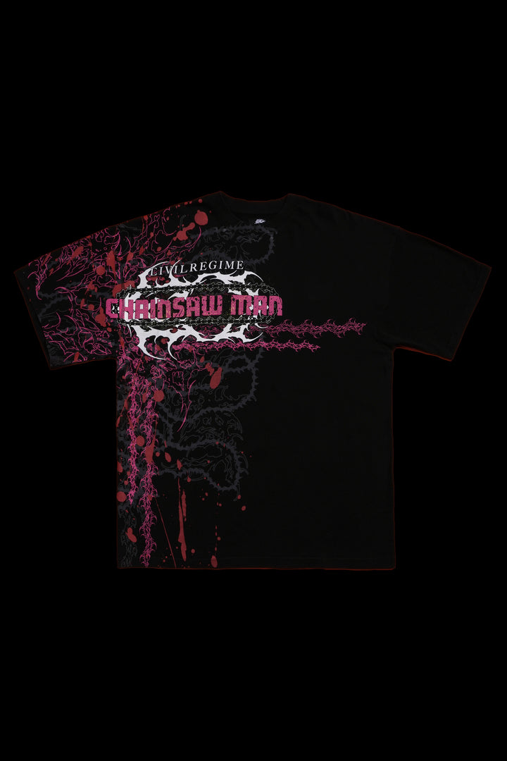 Compulsive Power American Classic Oversized Tee in Black
